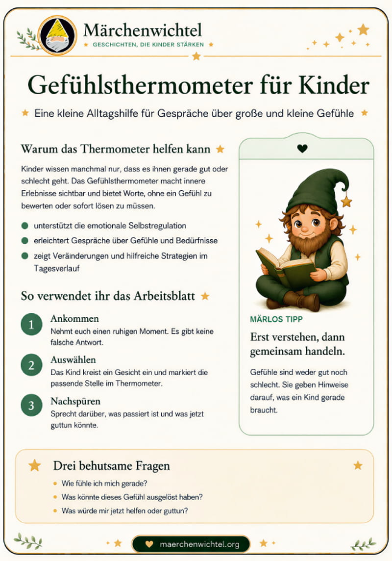 Elternanleitung zum kostenlosen Gefühlsthermometer für Kinder