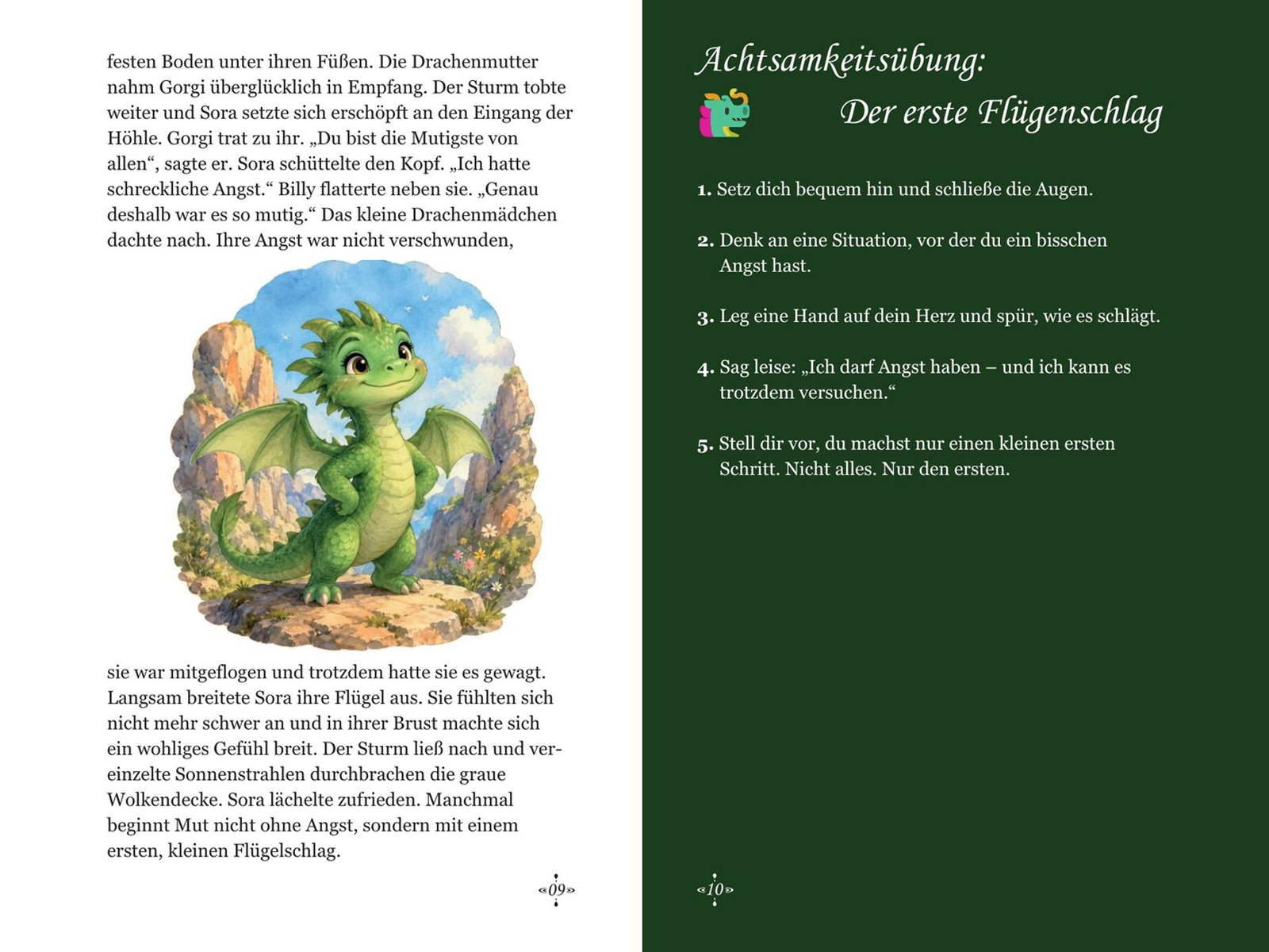 Mutmachübung Der erste Flügelschlag aus einem Kinderbuch über Mut und Angst