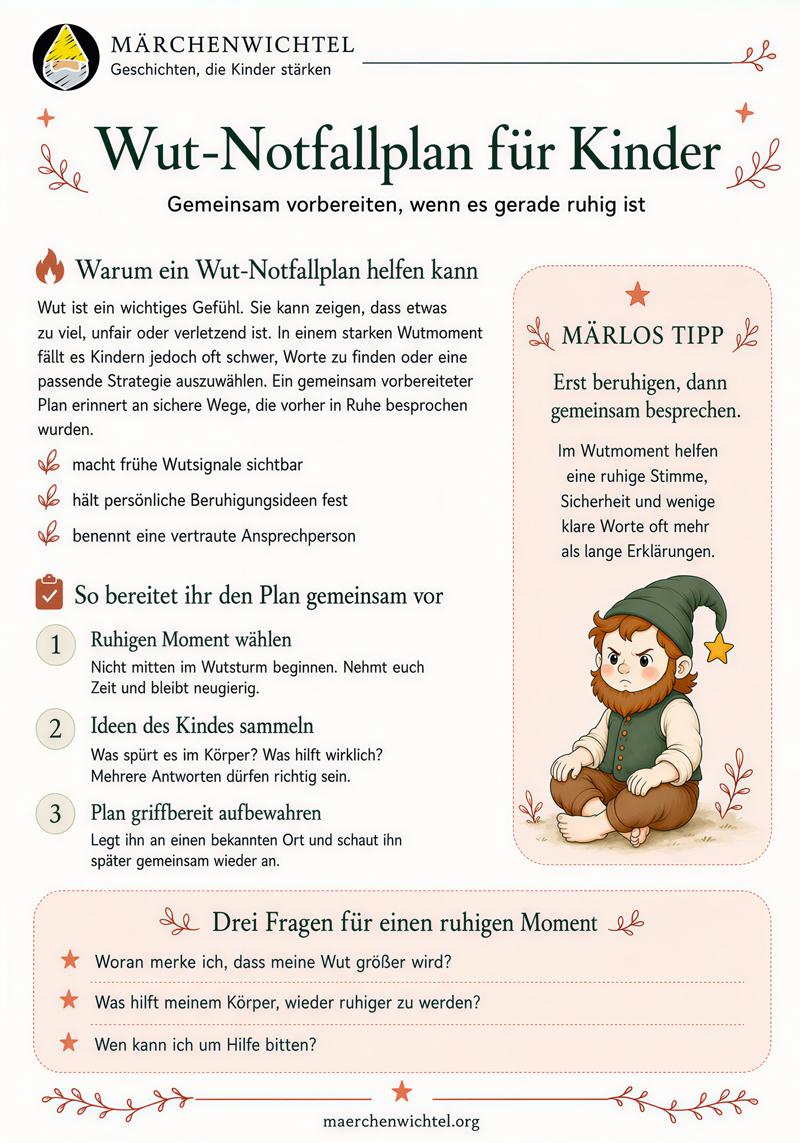 Anleitung für den kostenlosen Wut-Notfallplan für Kinder